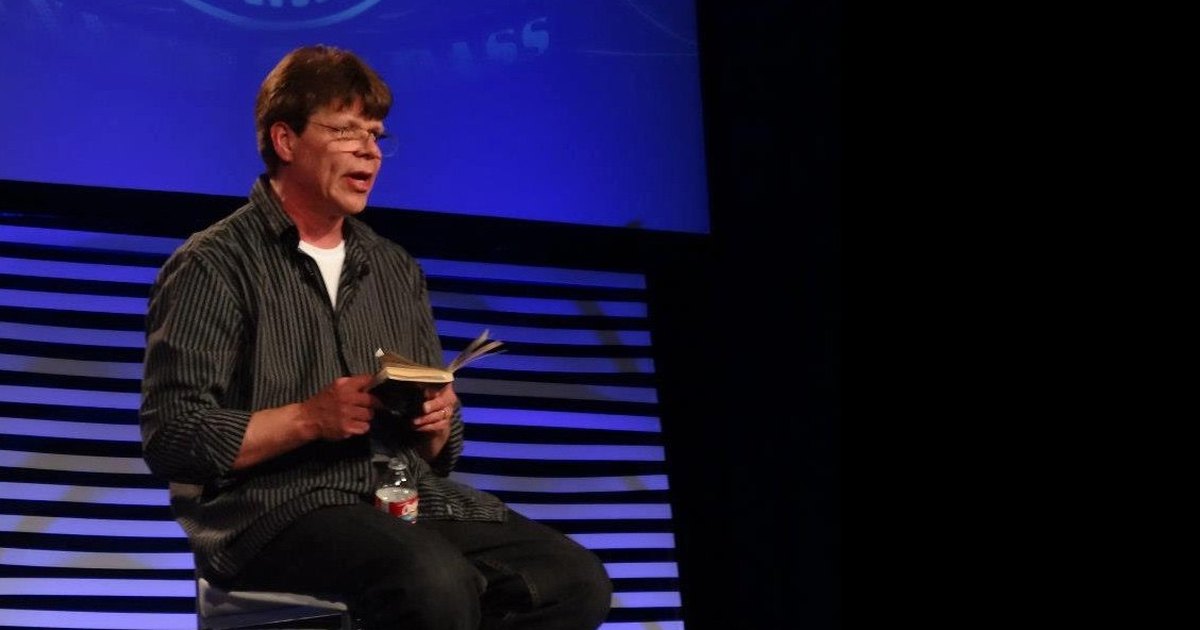 Rob Fore speaking on stage