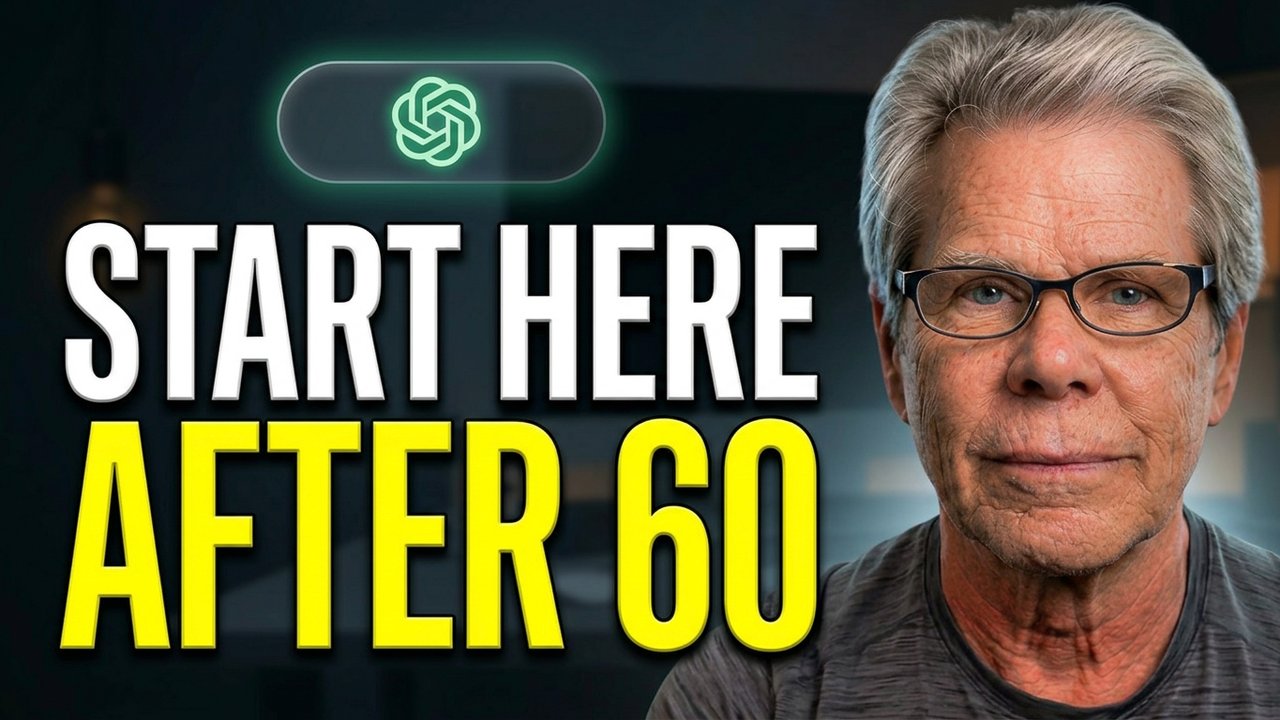 Rob Fore in reading glasses beside the ChatGPT logo and the words START HERE AFTER 60