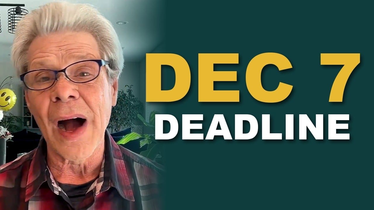 Rob Fore beside the words DEC 7 DEADLINE on a dark teal background